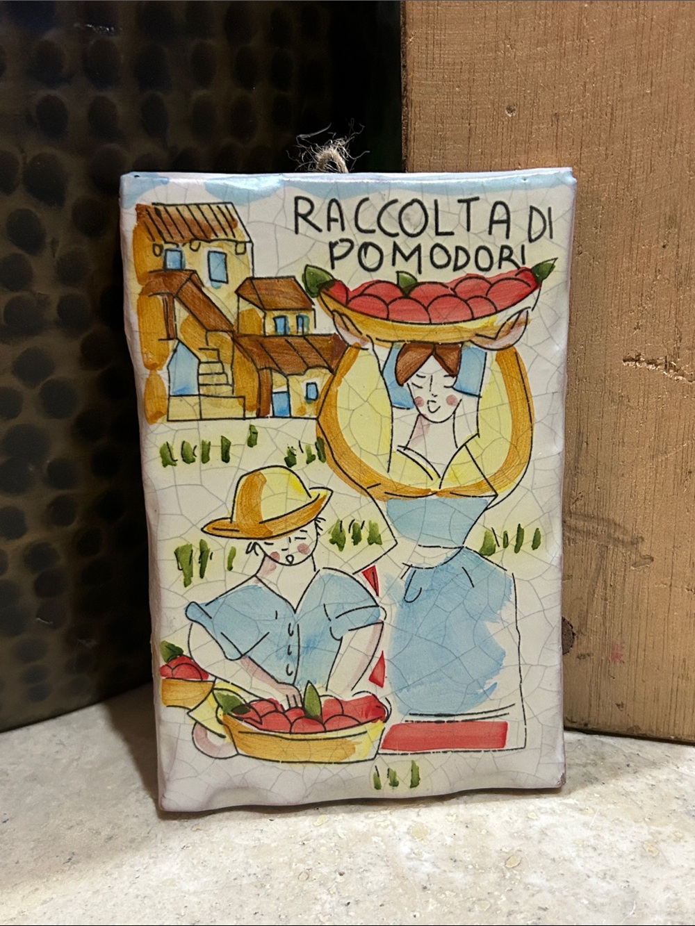 Raccolta Di Pomodori Hand painted in Italy by Cerasella